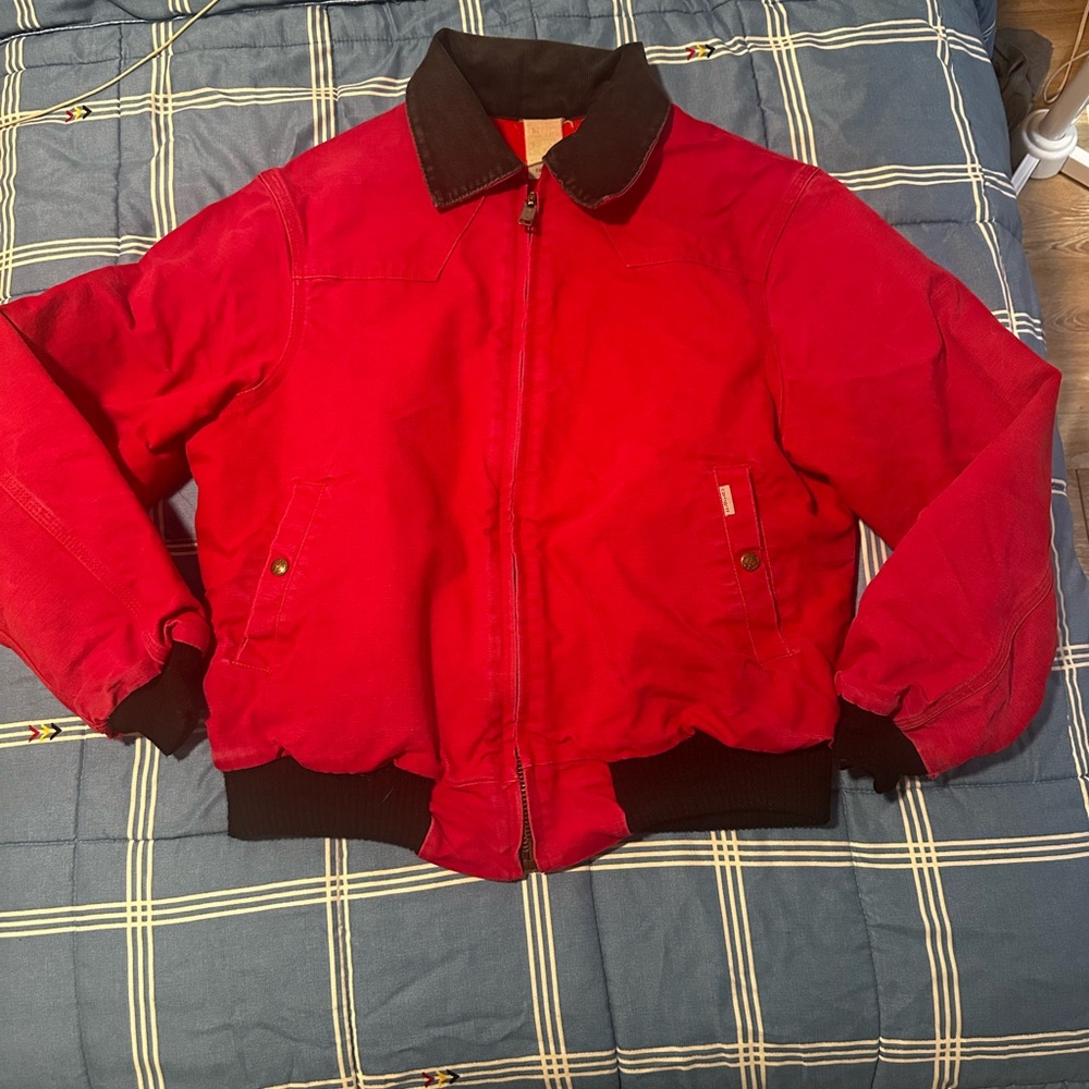 Carhartt SantaFe Distressed Red Jacket